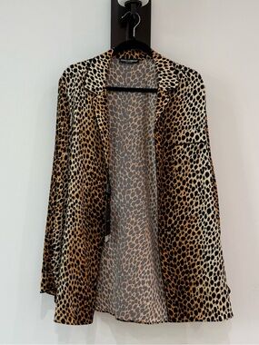 Dolce & Gabbana Leopard Print Silk-Blend Blazer - Tan/Black